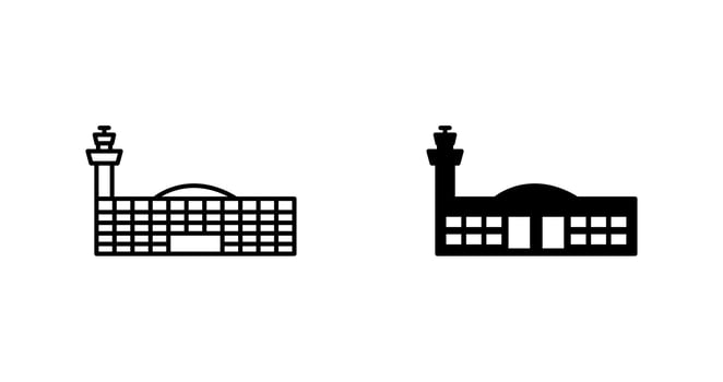 Airport Building Vector Icon