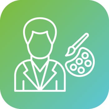 Artist Male Vector Icon Style