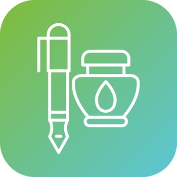 Pen And Ink Vector Icon Style