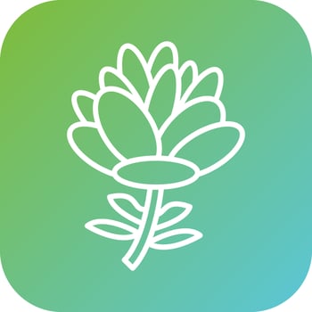 Peony Vector Icon Style