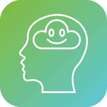 Positive Thinking Vector Icon Style