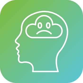 Negative Thinking Vector Icon Style