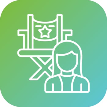 Director Female Vector Icon Style