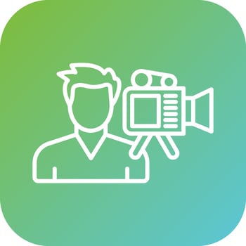 Camera Operator Female Vector Icon Style