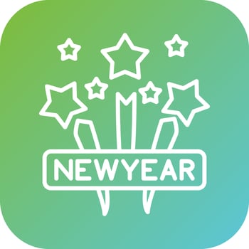 New Year Celebration Vector Icon Style