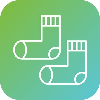 Baby Socks Vector Icon Style