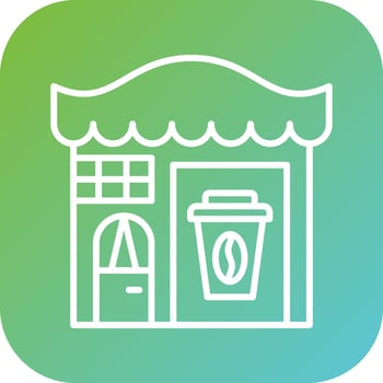 Coffee Shop Vector Icon Style