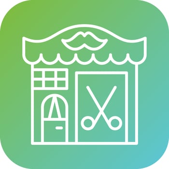 Barber Shop Vector Icon Style