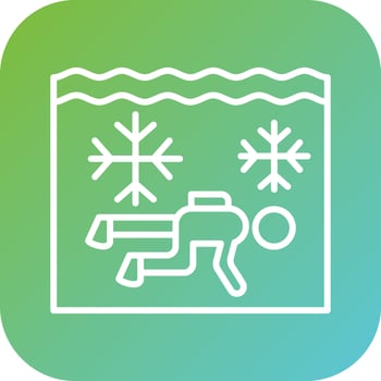 Ice Diving Vector Icon Style