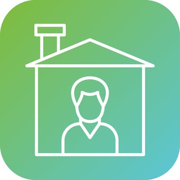 Stay Home Vector Icon Style