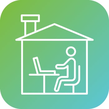 Working at Home Vector Icon Style