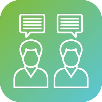 Person Chatting Vector Icon Style