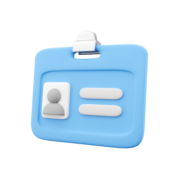 3d render ID card icon. 3d illustration isolated on white background. 3D render id card icon. png