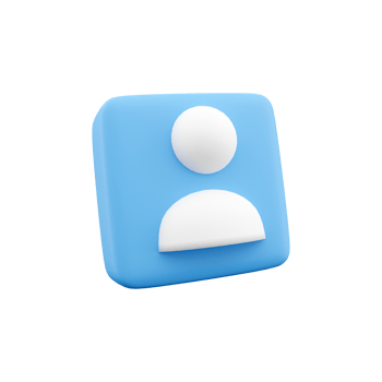 3d render website icon. 3d rendering avatar sign. 3d render human element on white background. png