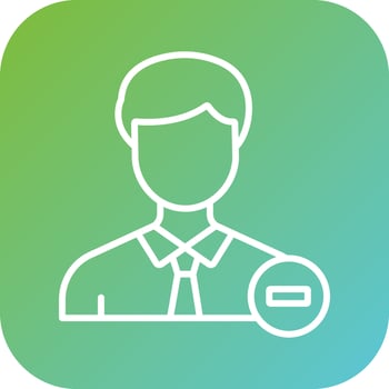 Delete User Vector Icon Style