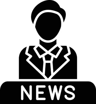 Vector Design News Anchor Icon Style