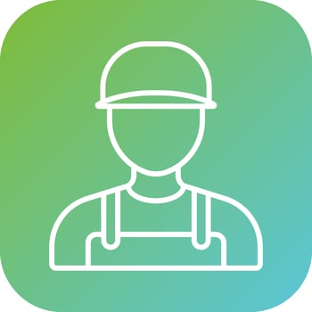 Male Cleaner Vector Icon Style