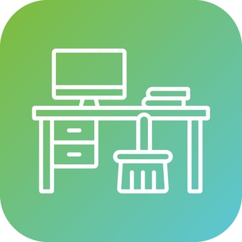 Office Cleaning Vector Icon Style