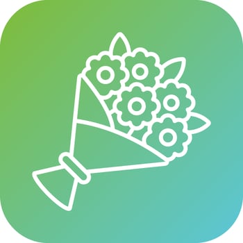 Bouquet Vector Icon Style