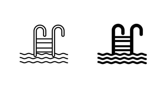 Water Stairs Vector Icon