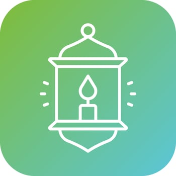 Camping Lamp Vector Icon Style