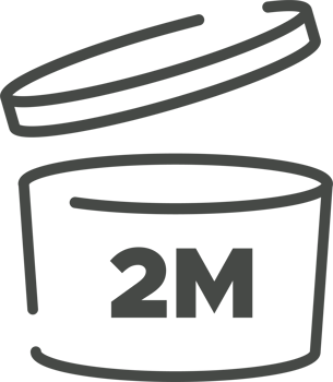 Pao symbol. 2 months. Period after opening icon. Cosmetic open month life shelf. Cosmetic product expiration png