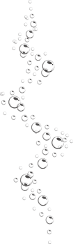 Bubbles of fizzy drink, air or soap. Vertical streams of water. Outline illustration png