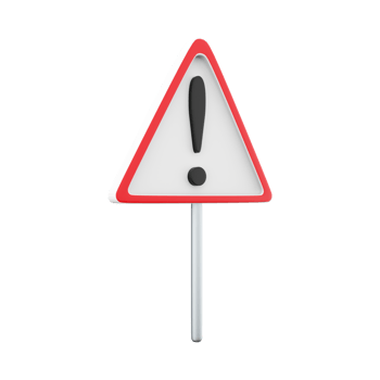 3D rendering of a street hazard sign. Road information symbol. 3d rendering Other hazards icon, cartoon icon. png