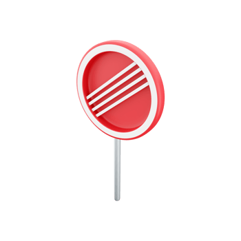 3D render icon road forbidding sign. The end zone sign for all restrictions. image. 3D render road forbidding sign png