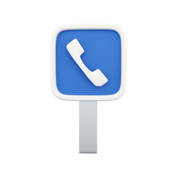 3d render Illustration Telephone Road Sign Icon.3d rendering telephone road sign, cartoon icon. png