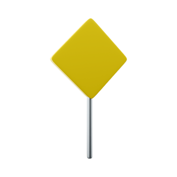 3d render The traffic sign merges with the right lane. Warning to motorists on the road. 3d rendering The traffic sign merges with the right lane cartoon icon. png