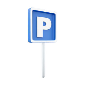 3d render Blue Parking sign. Isolated illustration. 3D render parking icon. png