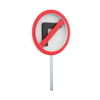 3d rendering Road sign icon, Road rules icon, No right turn. 3D rendering No right turn symbol cartoon icon. png
