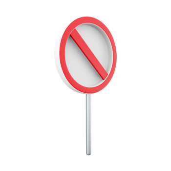 3d render No waiting sign icon. Trendy flat No waiting sign icon on white background from traffic sign collection, 3d rendering cartoon icon can be used for web and mobile. png