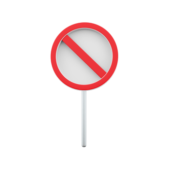 3d render No waiting sign icon. Trendy flat No waiting sign icon on from traffic sign collection, 3d rendering cartoon icon can be used for web and mobile. png