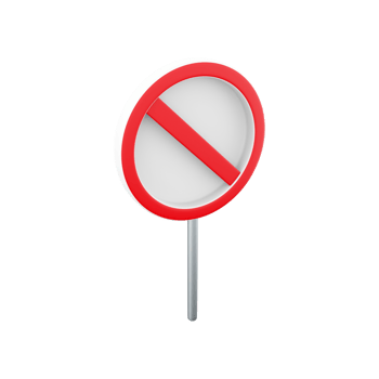 3d render No waiting sign icon. Trendy flat No waiting sign icon on white background from traffic sign collection, 3d rendering cartoon icon can be used for web and mobile. png