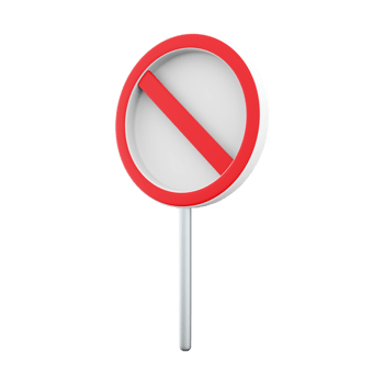 3d render No waiting sign icon. Trendy flat No waiting sign icon on white background from traffic sign collection, 3d rendering cartoon icon can be used for web and mobile. png