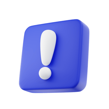 3d exclamation icon sign or attention caution mark. exclamation mark symbol. png