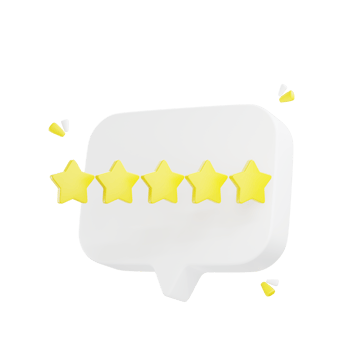 3d review rating stars for best excellent, services rating, Five stars, png