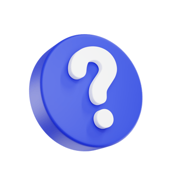 3D render Question mark speech bubble icon. Message box with question sign. png