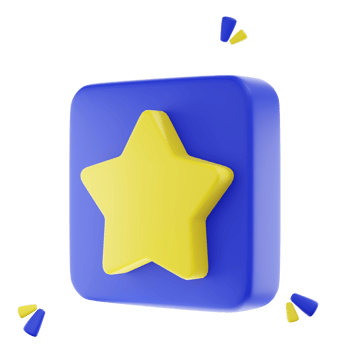3D render gold star sparkle emoji. star Magic element. png