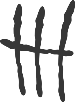 Tally marks. Counting sign on the walls of the prison. Notches for marking the days png
