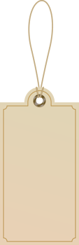 Tag on craft paper with rope. Blank with rope. Shopping label and price tag png