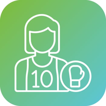 Athlete Female Vector Icon Style
