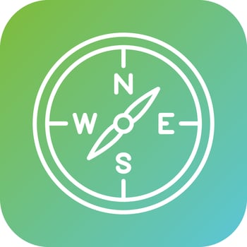 Compass Vector Icon Style