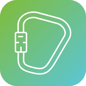 Carabiner Vector Icon Style