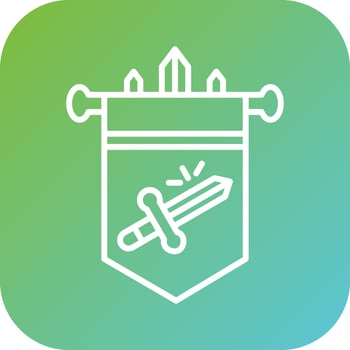 Battle Banner Vector Icon Style