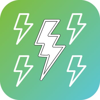 Thunder Vector Icon Style