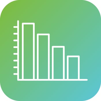 Bar Graph Vector Icon Style