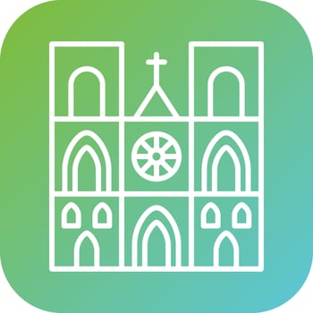 Notre Dame Vector Icon Style